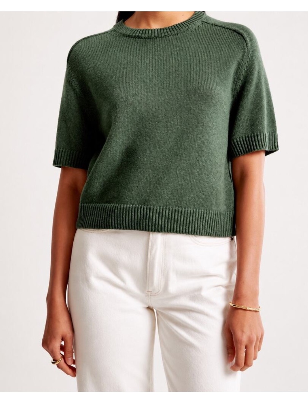 Abercrombie Madeline Green Short-Sleeve Sweater - Picture 4 of 4